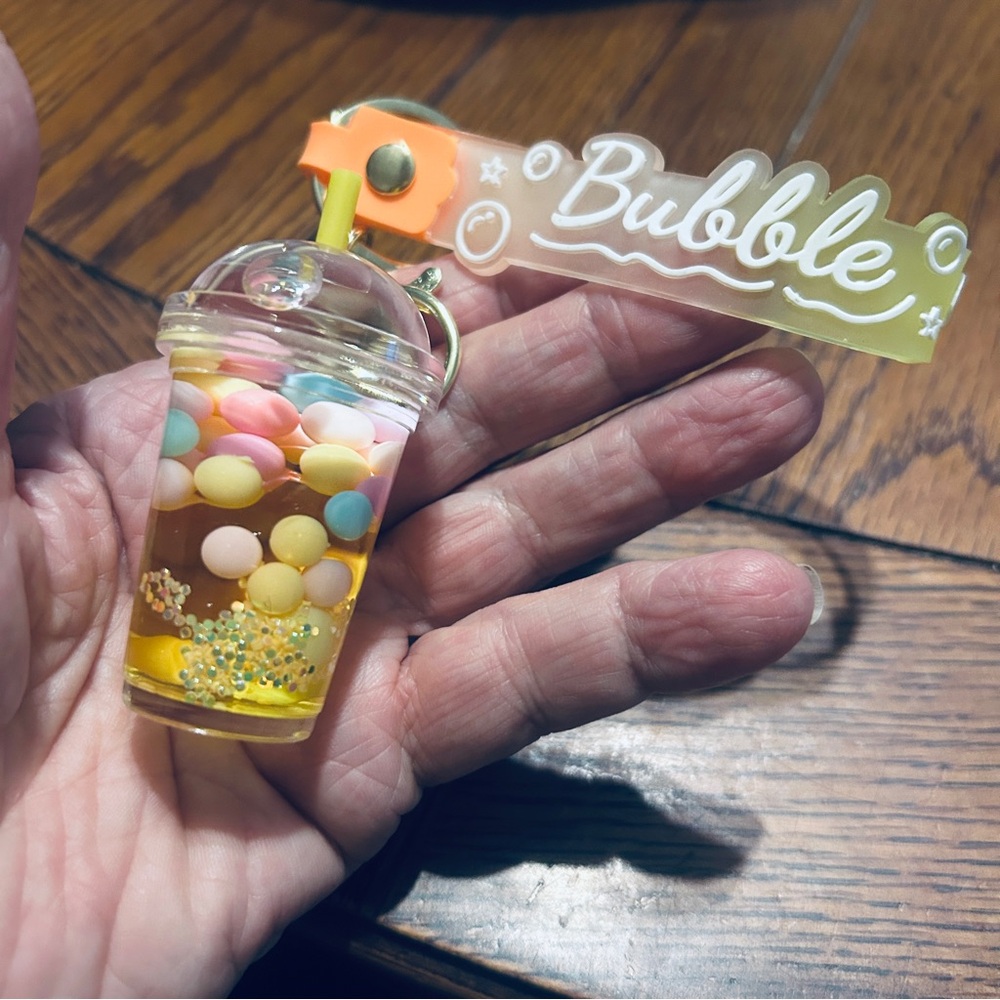 Bubble Boba Tea Keychain Pursechain๐ง๐ง๐งYellow!